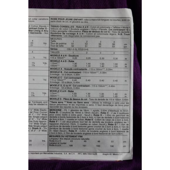 McCalls 8571 Sewing pattern girls dress puff sleeve A line skirt size 1 2 3 - Picture 5 of 5